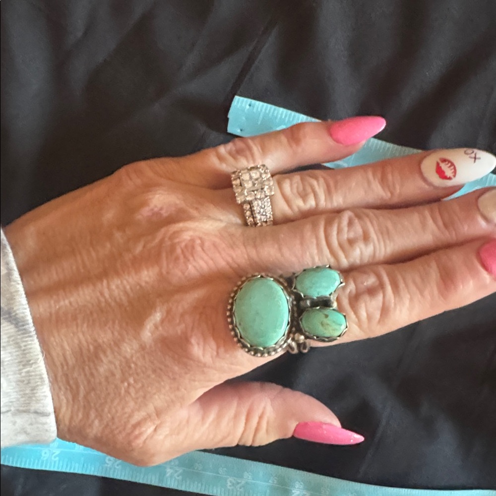 Turquoise Silver Ring - Picture 5 of 5
